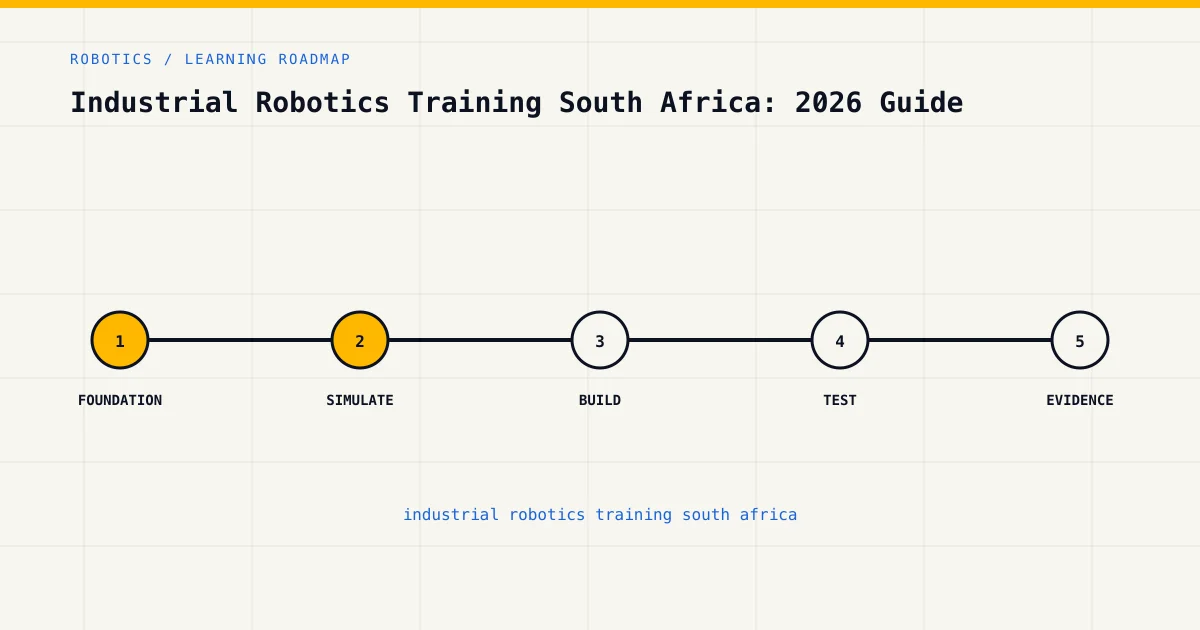 Learning roadmap for industrial robotics training south africa, from foundations to safe practical assessment