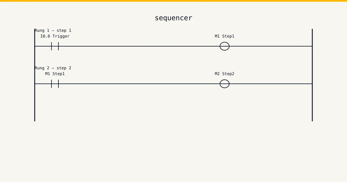 Ladder rung diagram for plc batch mixing program — PLC batch mixing program with a simple recipe