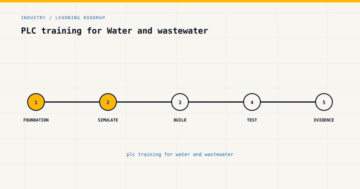 Learning roadmap for plc training for water and wastewater, from foundations to safe practical assessment
