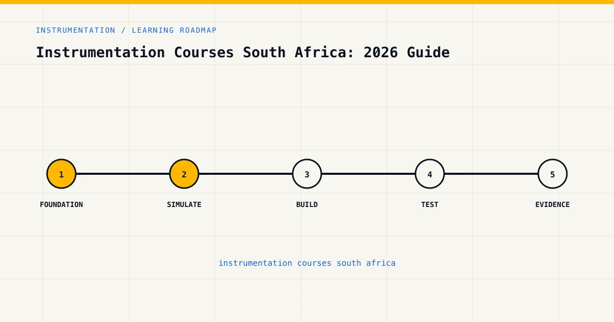 Learning roadmap for instrumentation courses south africa, from foundations to safe practical assessment