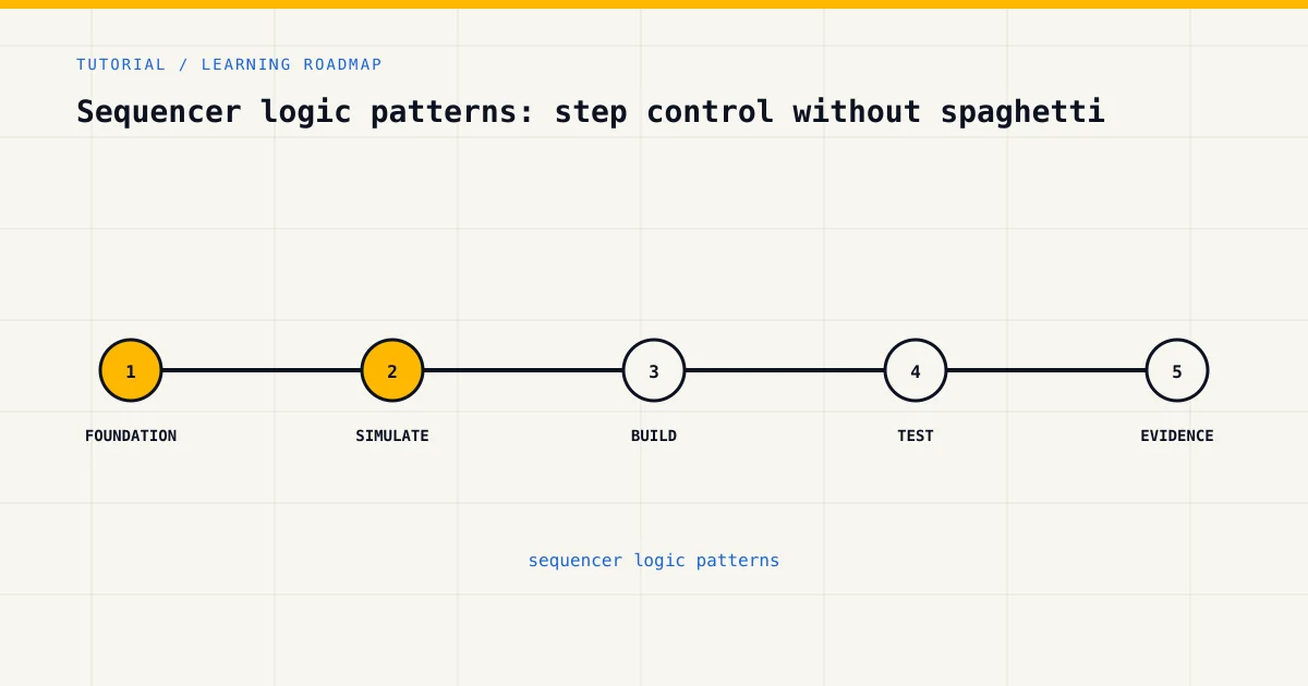 Learning roadmap for sequencer logic patterns, from foundations to safe practical assessment