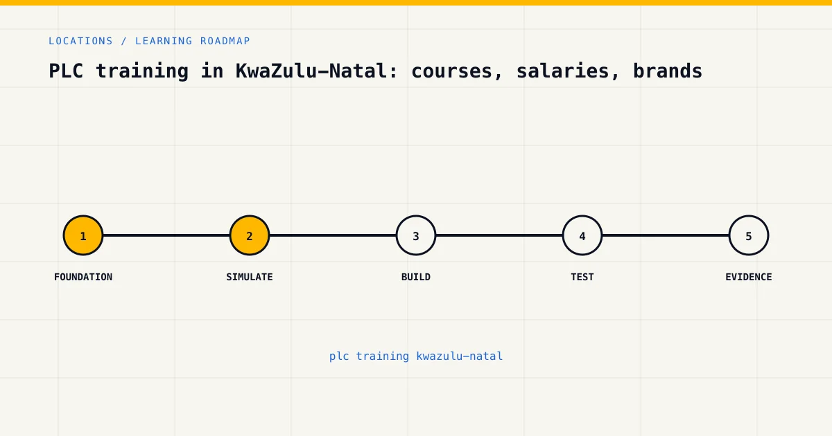 Learning roadmap for plc training kwazulu-natal, from foundations to safe practical assessment