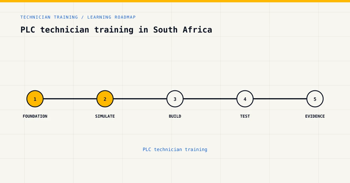 PLC technician training South Africa roadmap from electrical fundamentals to commissioning evidence