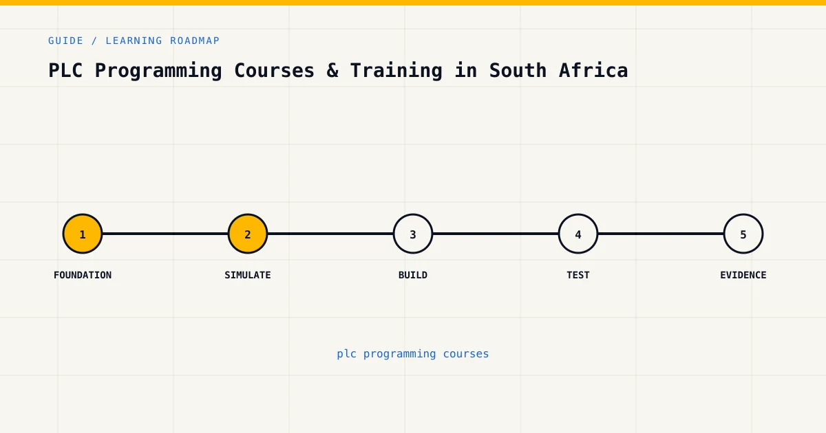 Learning roadmap for plc programming courses, from foundations to safe practical assessment