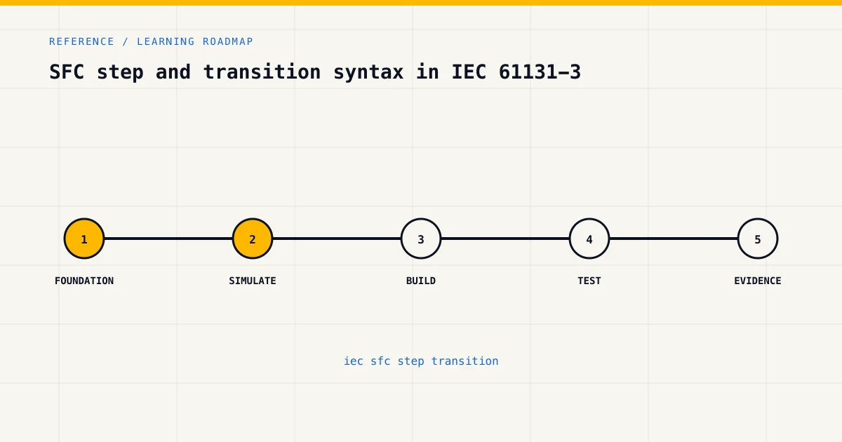 Learning roadmap for iec sfc step transition, from foundations to safe practical assessment